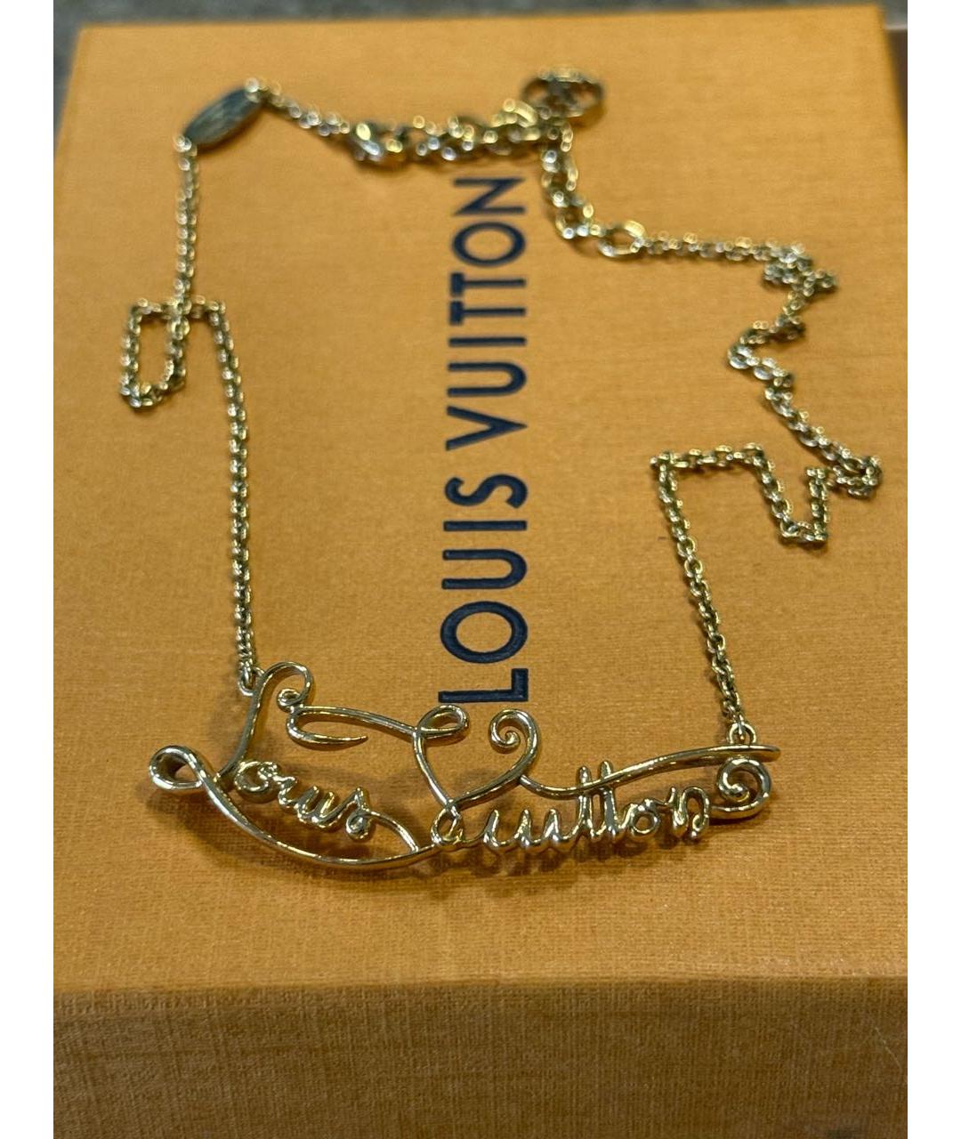 LOUIS VUITTON Золотое колье, фото 2
