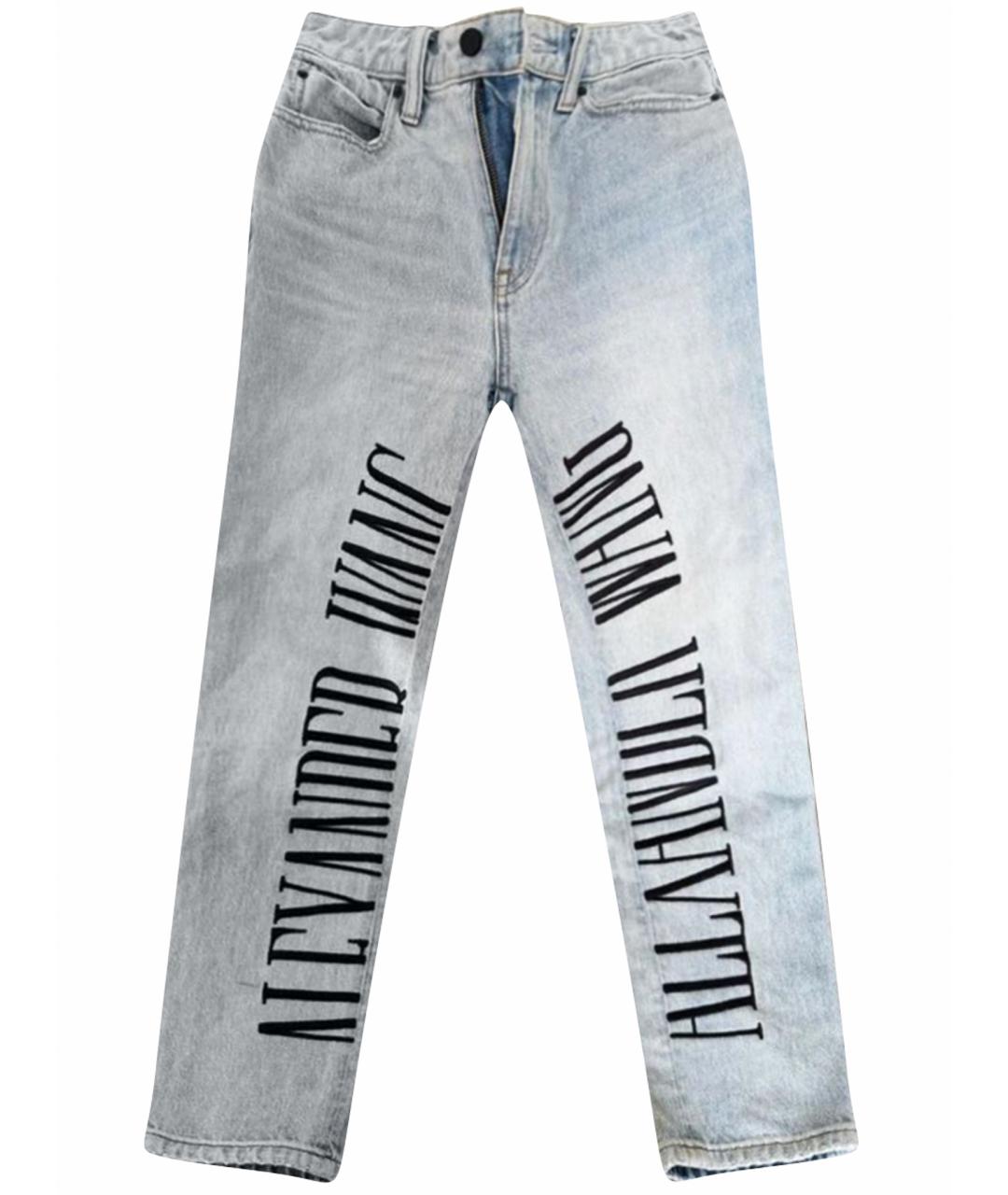 ALEXANDER WANG Голубые хлопковые прямые джинсы, фото 1