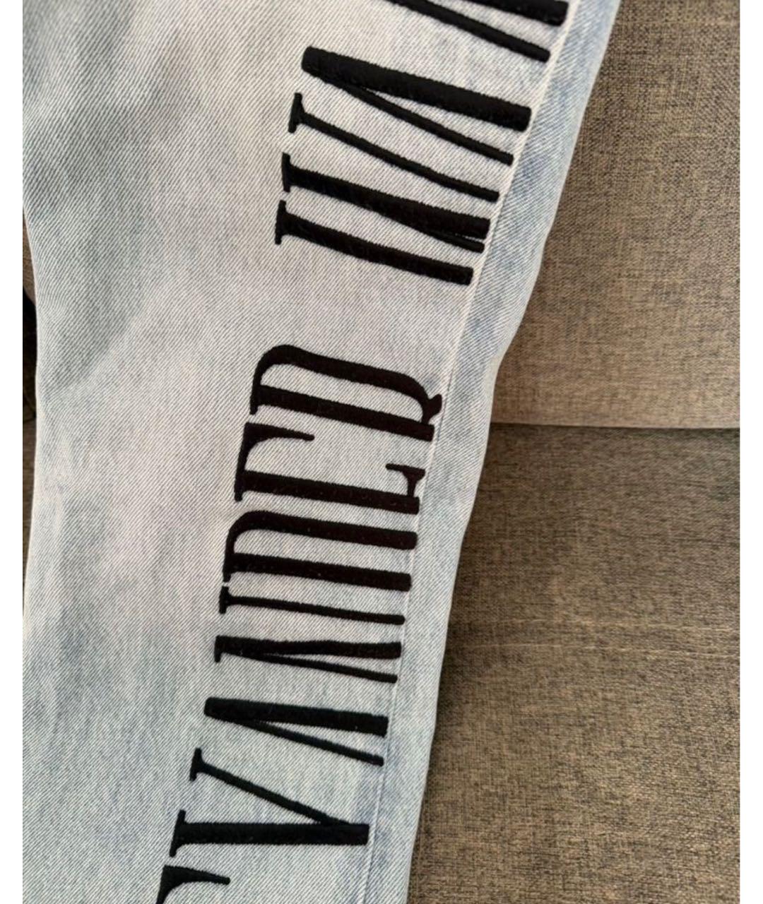 ALEXANDER WANG Голубые хлопковые прямые джинсы, фото 6