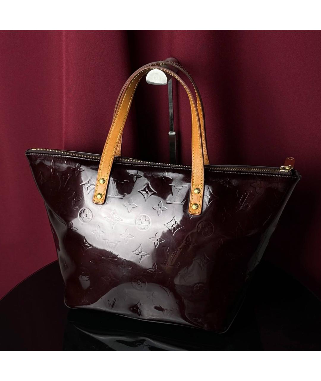 LOUIS VUITTON Фиолетовая сумка с короткими ручками из лакированной кожи, фото 3