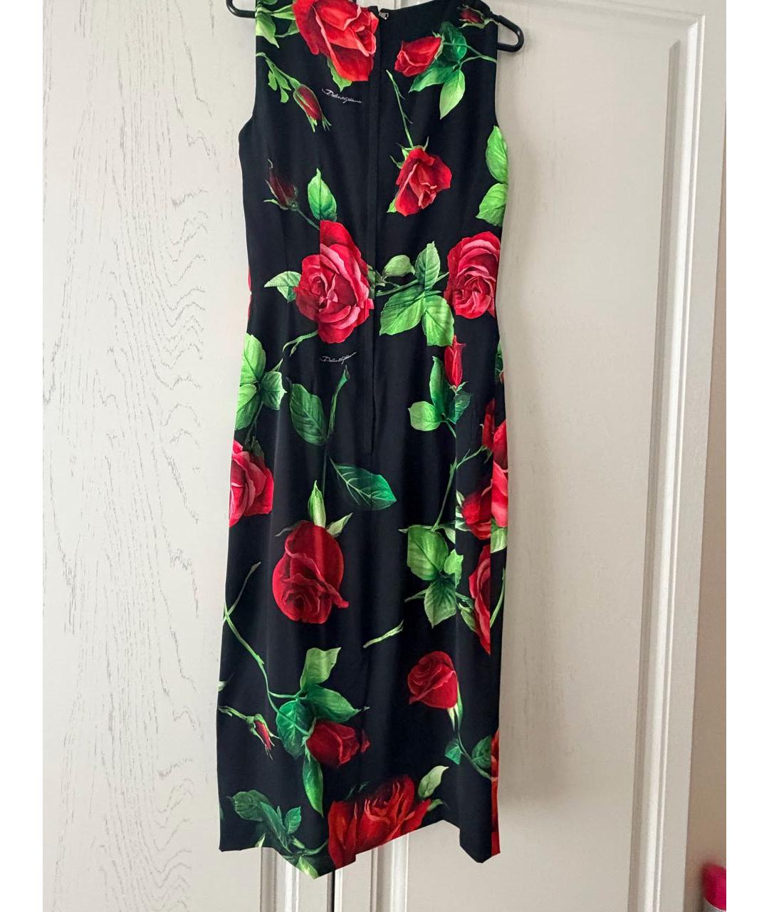 DOLCE&GABBANA Черное шелковое коктейльное платье, фото 2