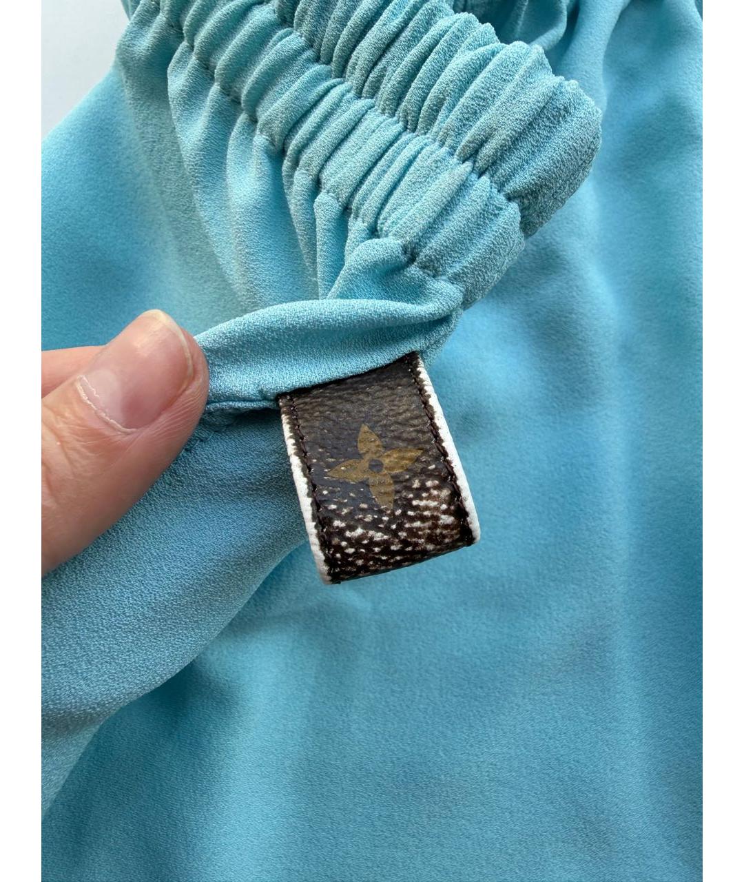 LOUIS VUITTON Голубые вискозные шорты, фото 3
