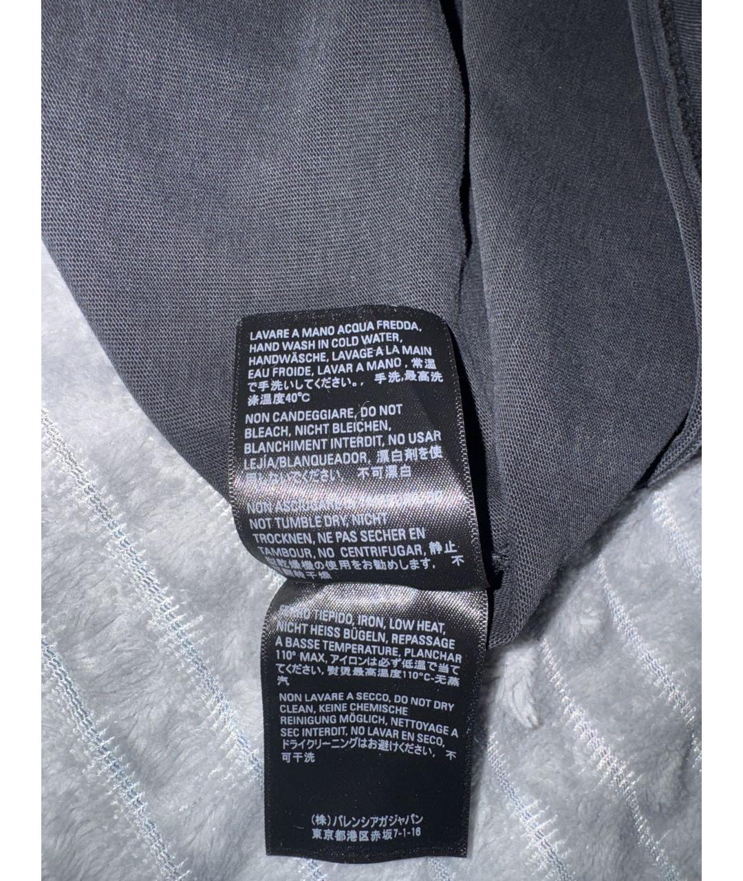 BALENCIAGA Черная хлопковая футболка, фото 5