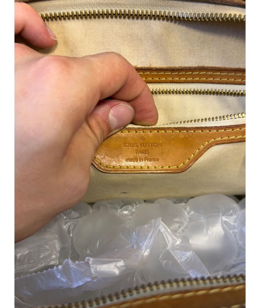 LOUIS VUITTON Желтая сумка тоут из лакированной кожи, фото 5