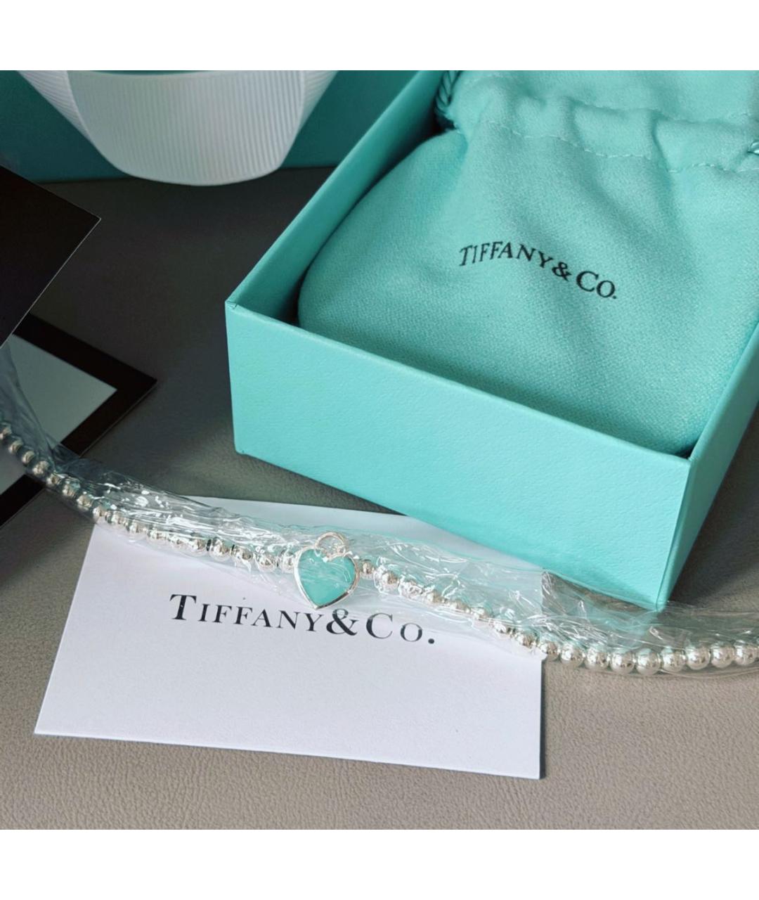 TIFFANY&CO Бирюзовый серебряный браслет, фото 4