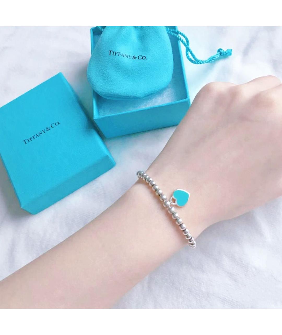 TIFFANY&CO Бирюзовый серебряный браслет, фото 5