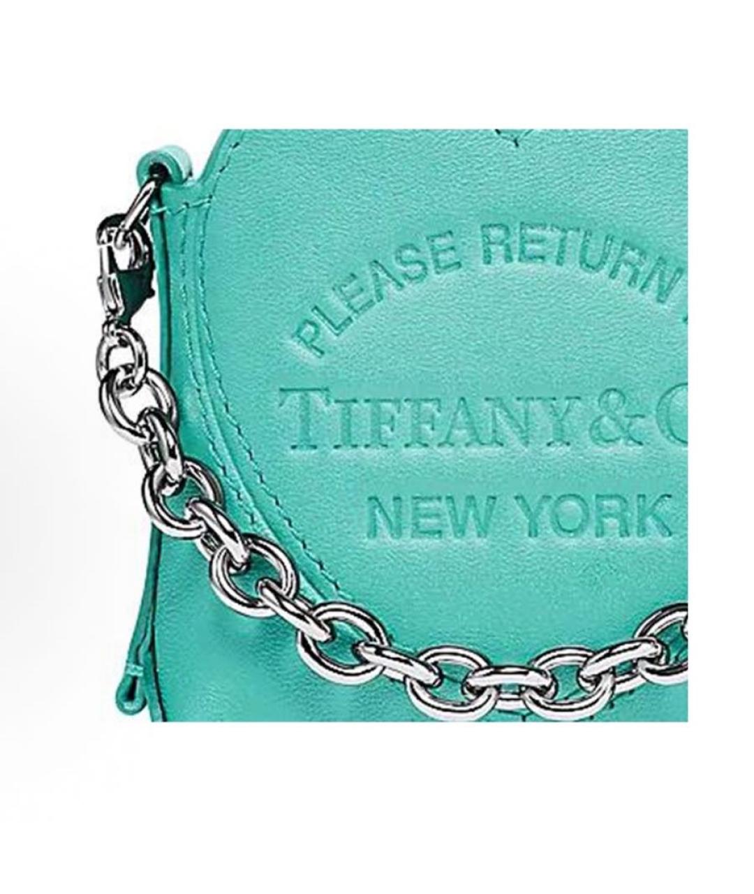 TIFFANY&CO Бирюзовая сумка с короткими ручками, фото 5