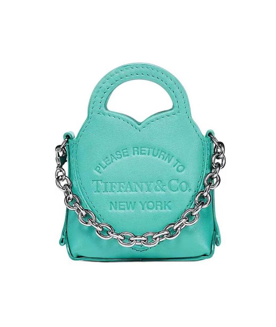 TIFFANY&CO Бирюзовая сумка с короткими ручками, фото 8