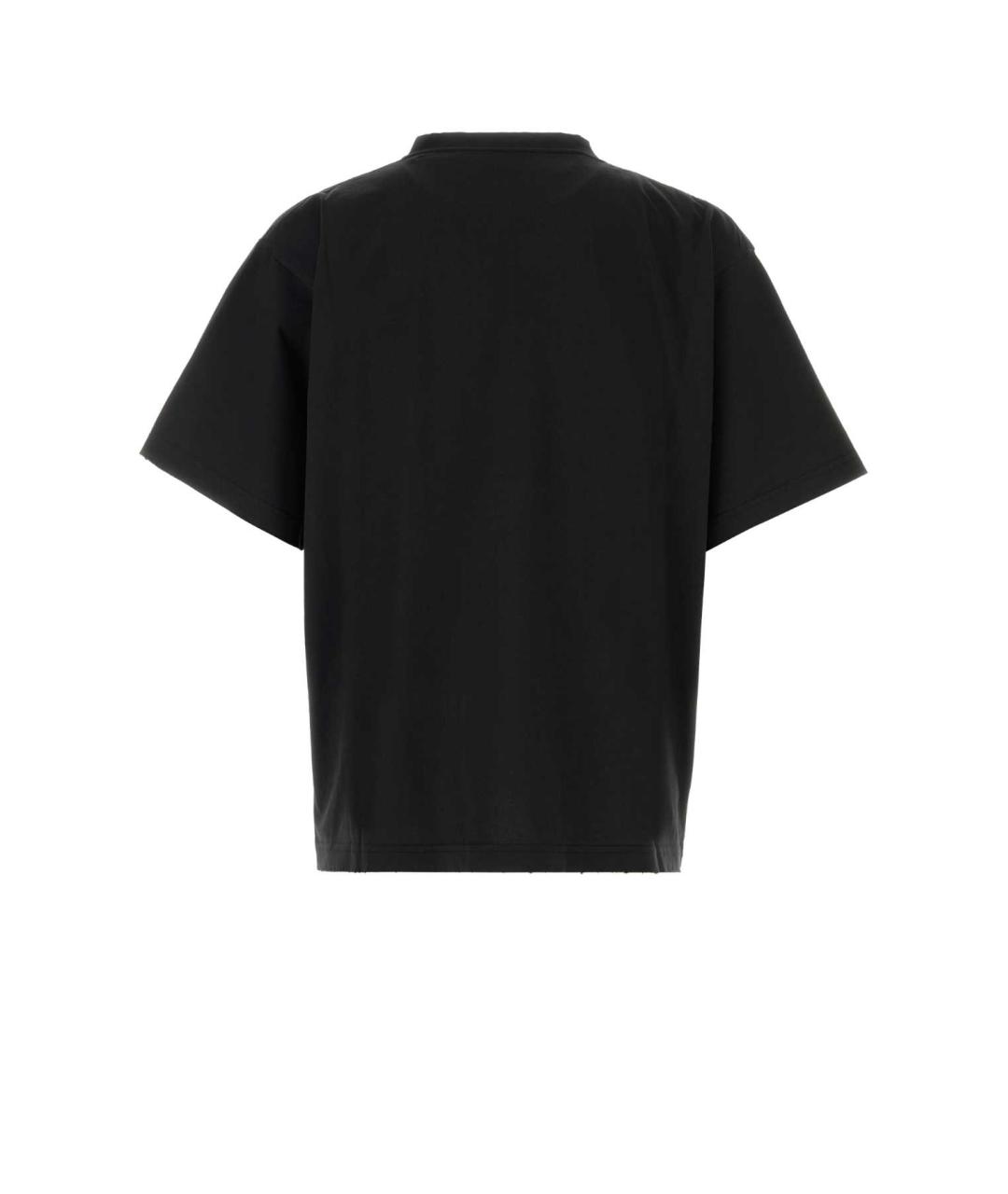BALENCIAGA Черная хлопковая футболка, фото 2