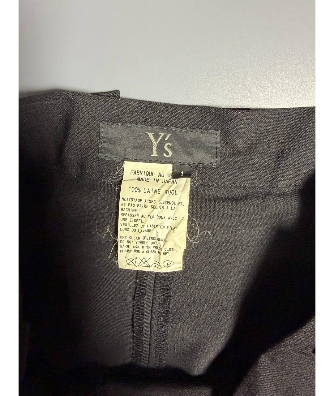 YOHJI YAMAMOTO Черные прямые брюки, фото 3