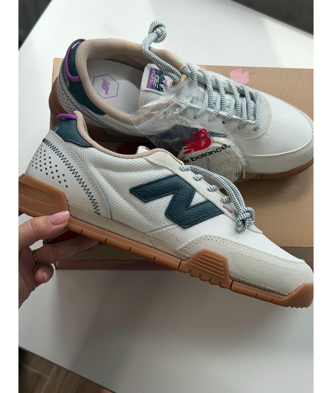 NEW BALANCE Белые низкие кроссовки / кеды, фото 5