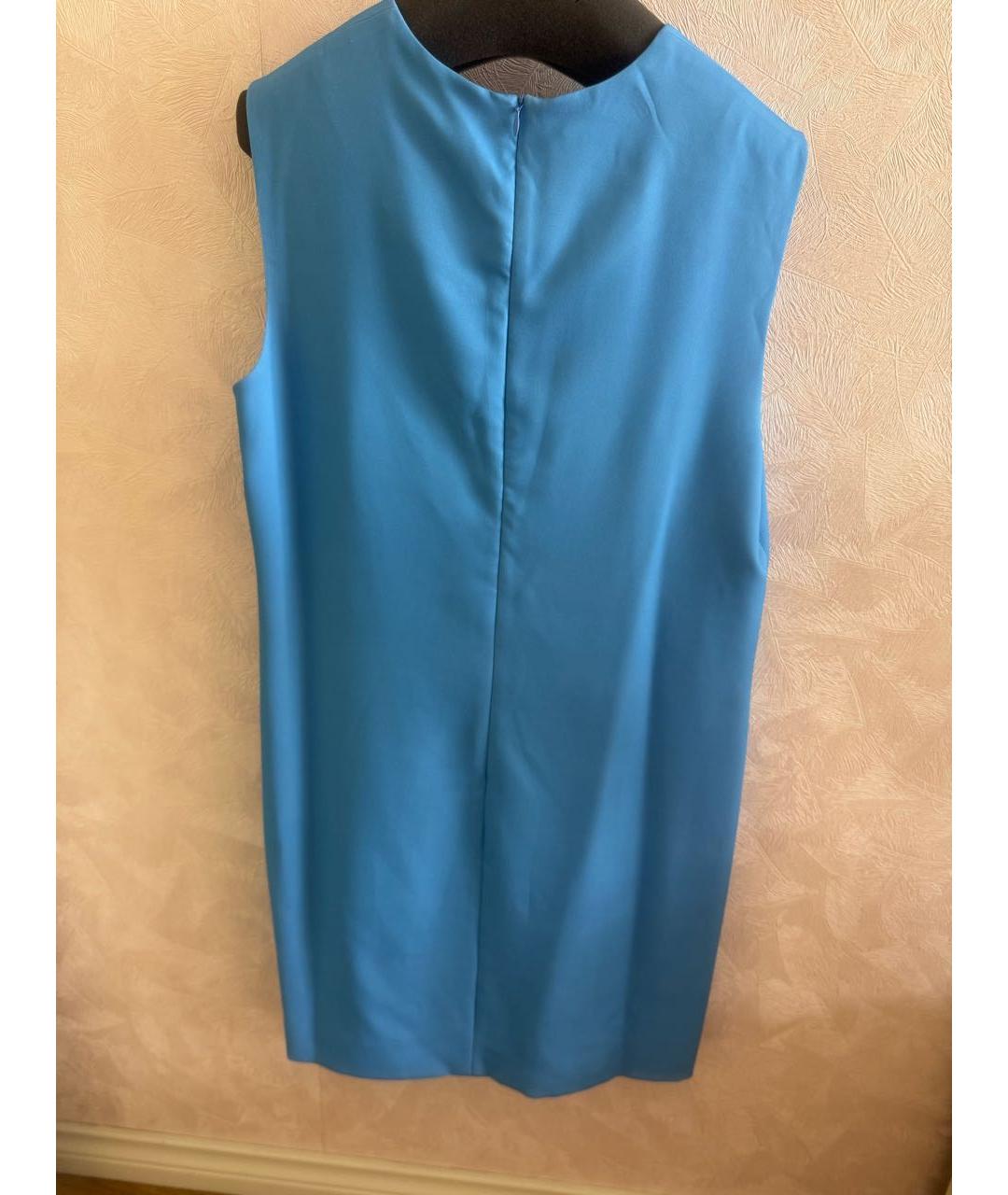 BOUTIQUE MOSCHINO Голубое полиэстеровое повседневное платье, фото 2