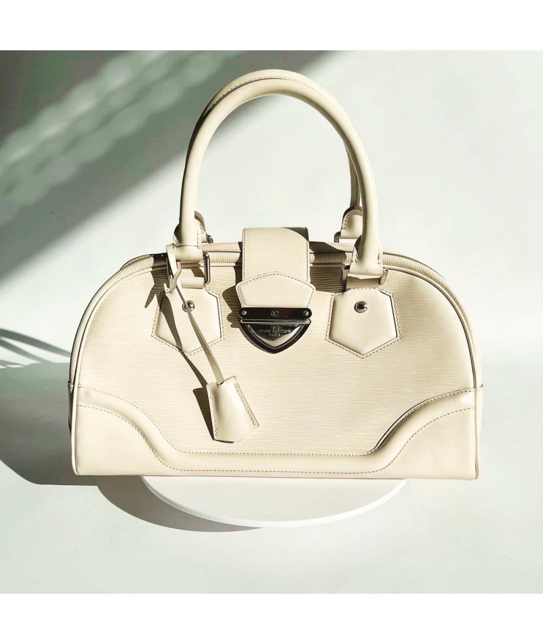LOUIS VUITTON Бежевая сумка с короткими ручками, фото 9