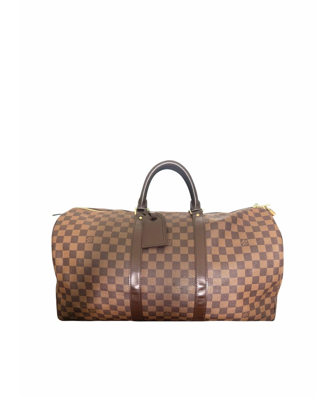 LOUIS VUITTON Коричневая канва дорожная/спортивная сумка, фото 1