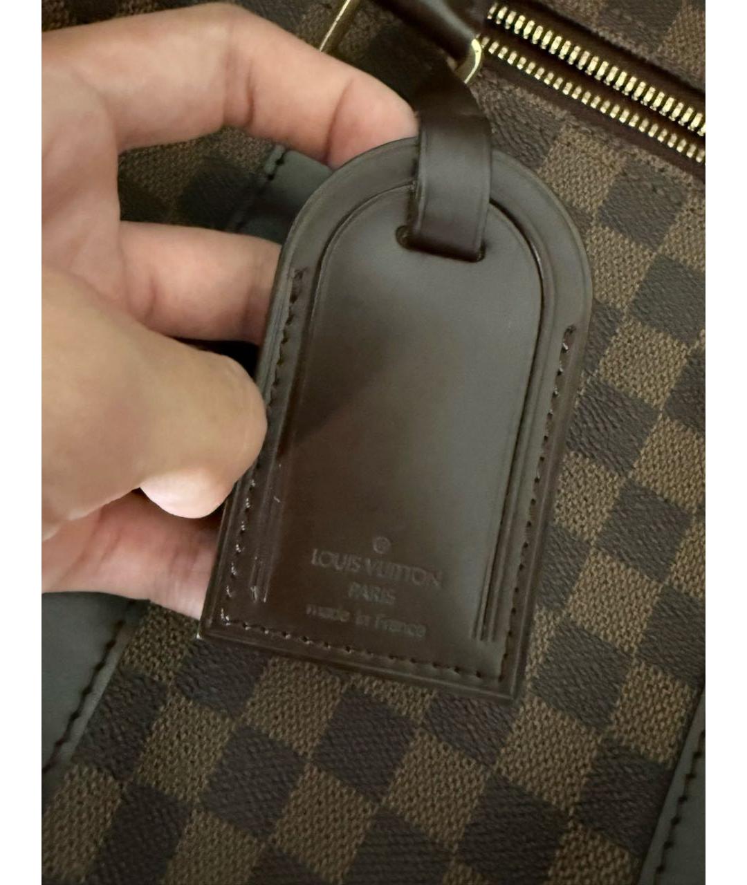 LOUIS VUITTON Коричневая канва дорожная/спортивная сумка, фото 4