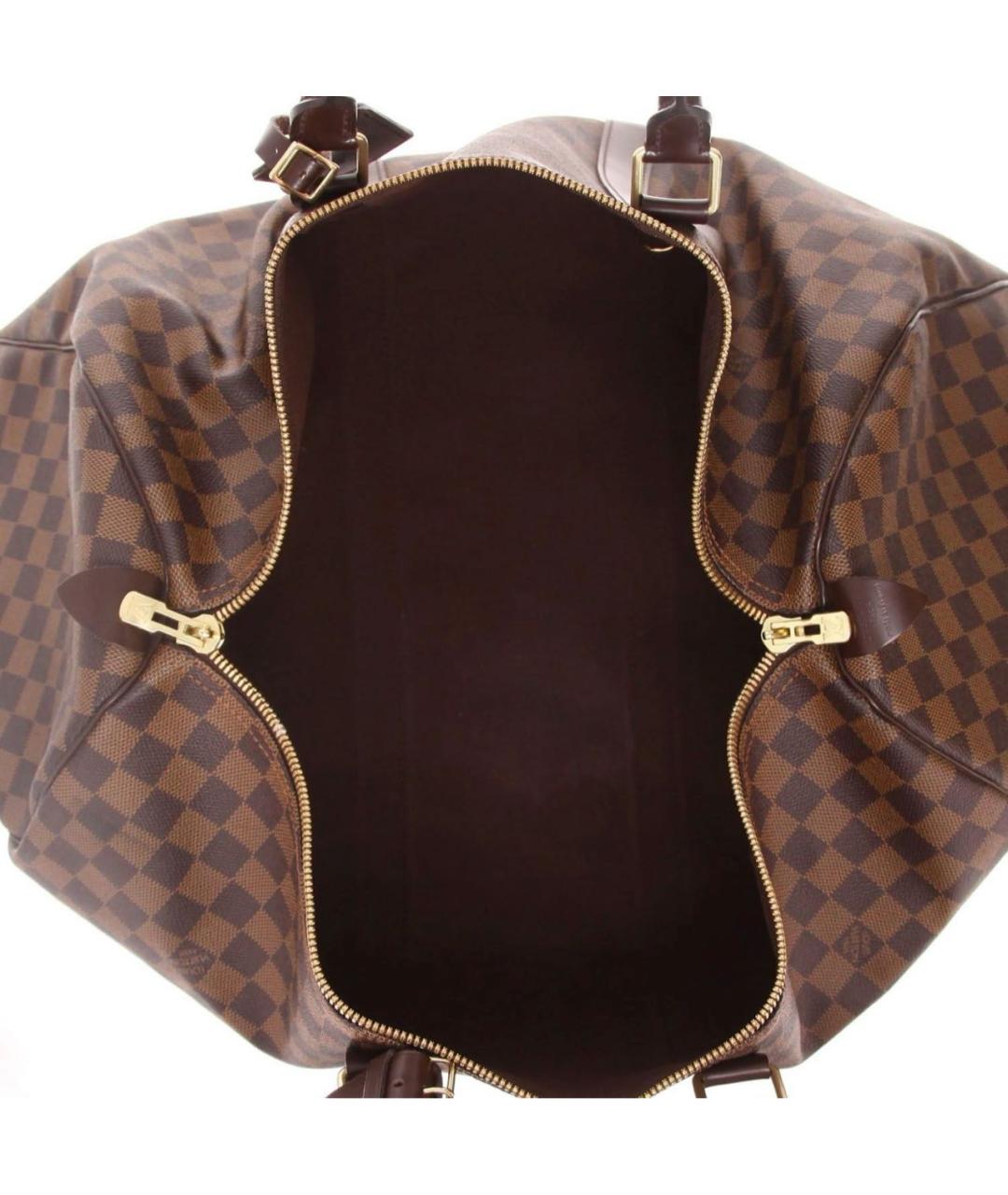 LOUIS VUITTON Коричневая канва дорожная/спортивная сумка, фото 5