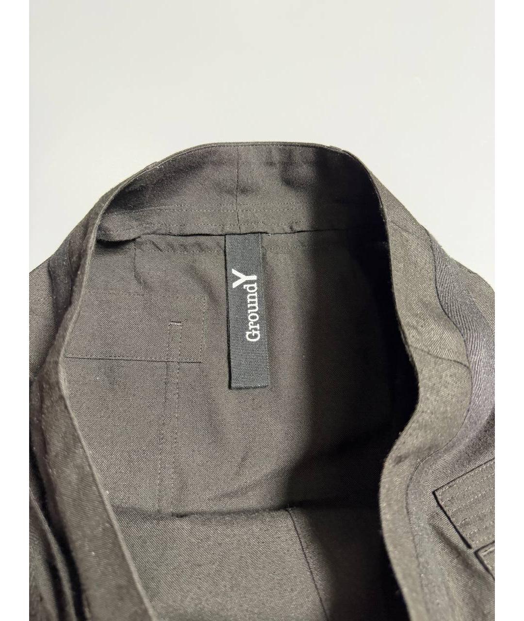 YOHJI YAMAMOTO Черная шелковая юбка миди, фото 3