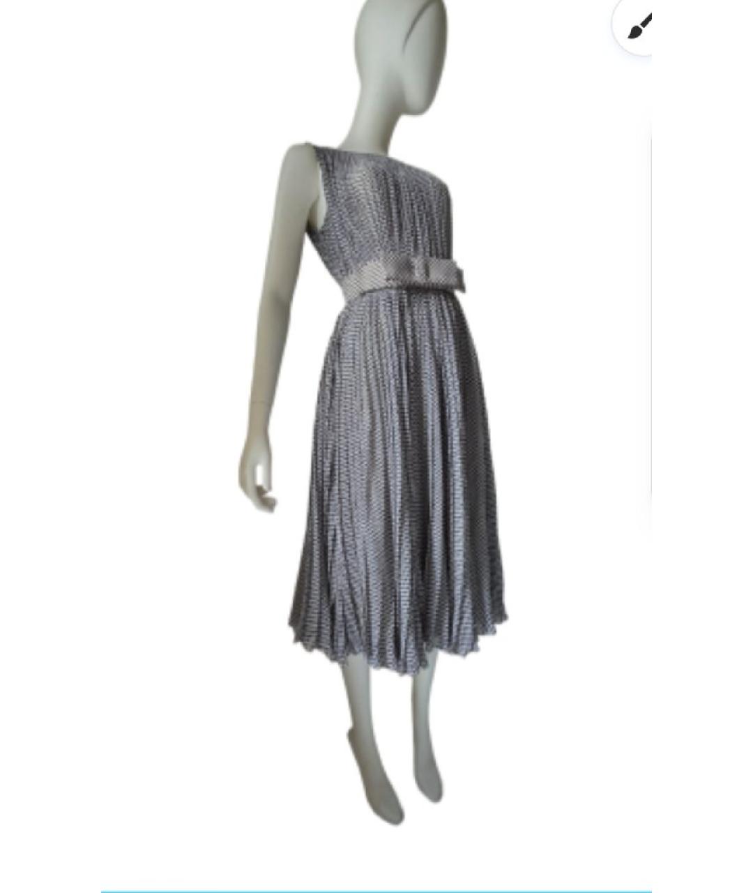 CHRISTIAN DIOR Серое шелковое платье, фото 2