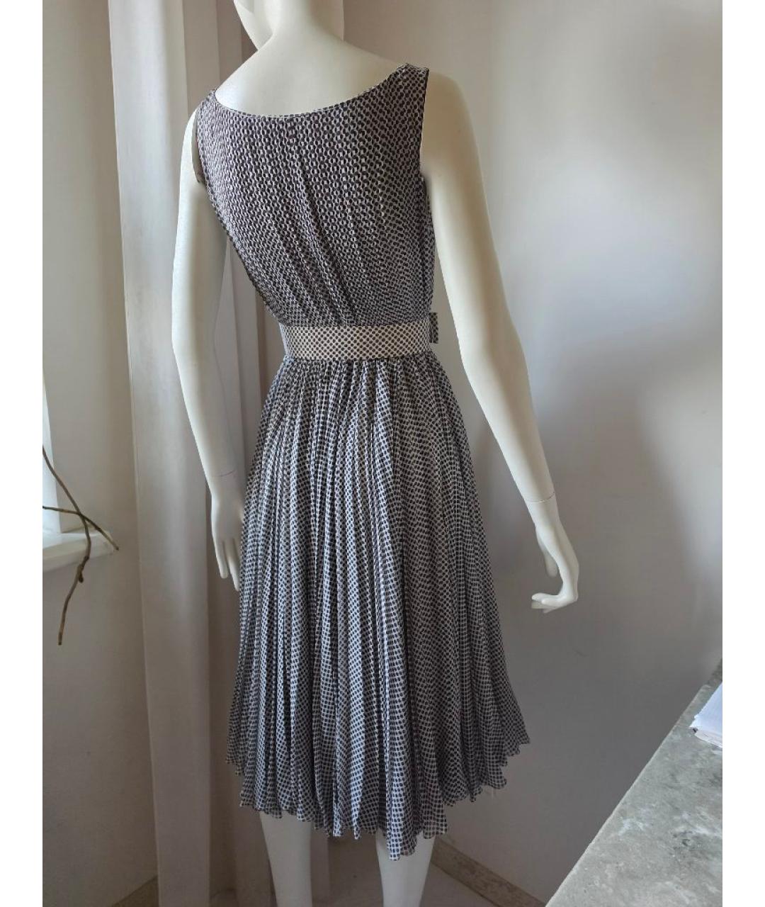 CHRISTIAN DIOR Серое шелковое платье, фото 3