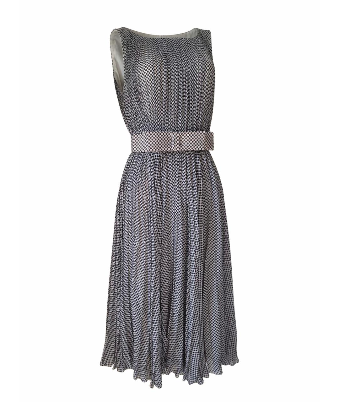 CHRISTIAN DIOR Серое шелковое платье, фото 1