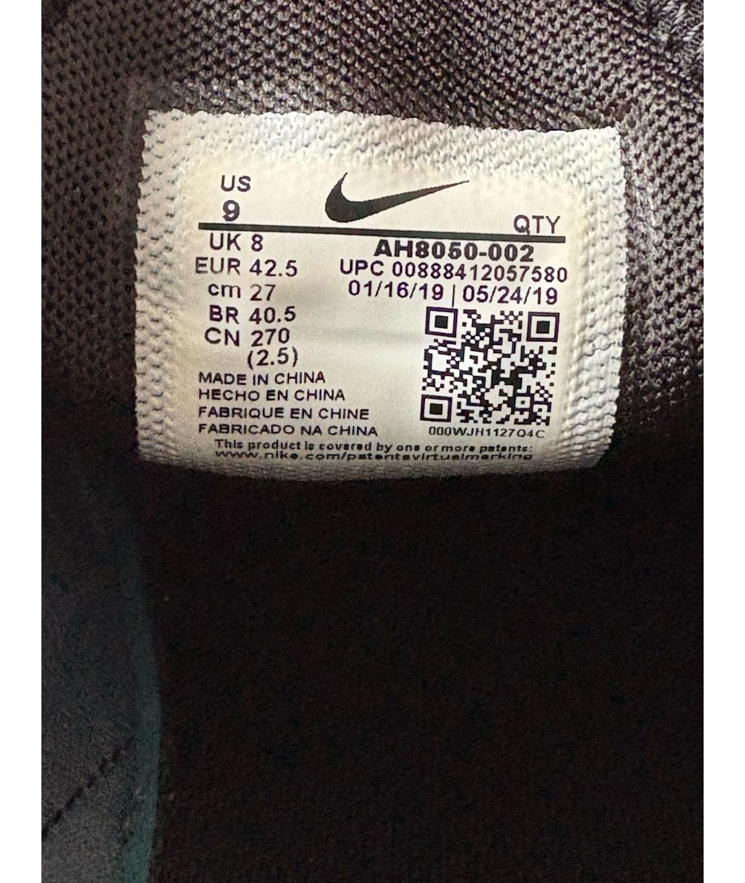 NIKE Черные текстильные низкие кроссовки / кеды, фото 7