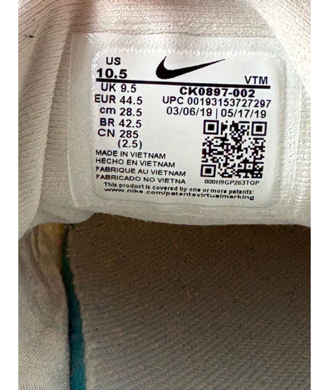 NIKE Серые текстильные низкие кроссовки / кеды, фото 6