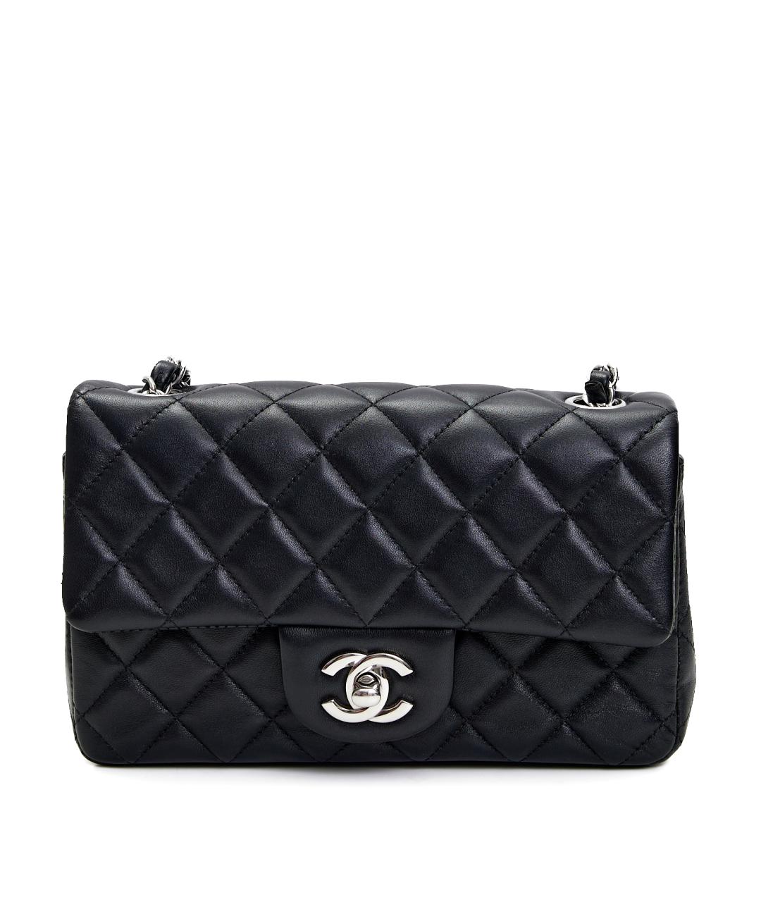 CHANEL Черная кожаная сумка через плечо, фото 8