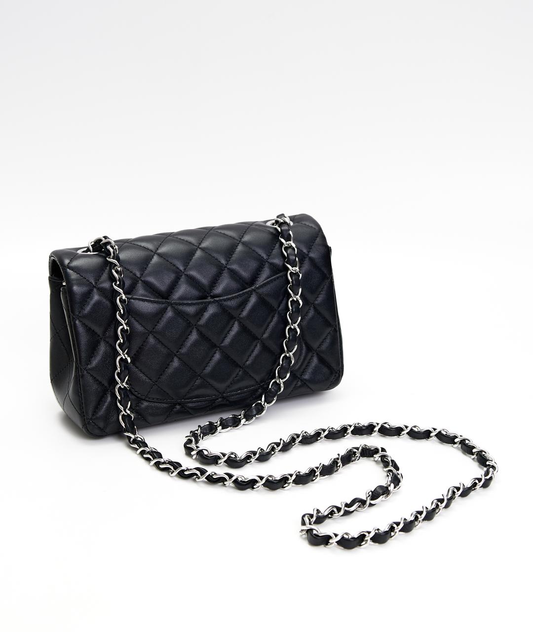 CHANEL Черная кожаная сумка через плечо, фото 4