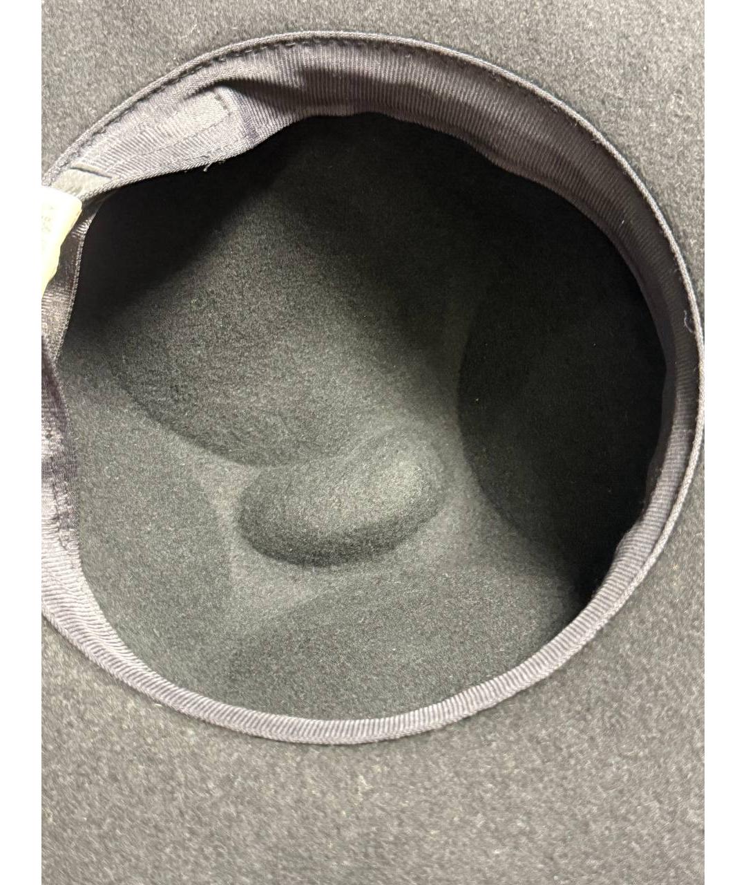 YOHJI YAMAMOTO Черная шерстяная шляпа, фото 8