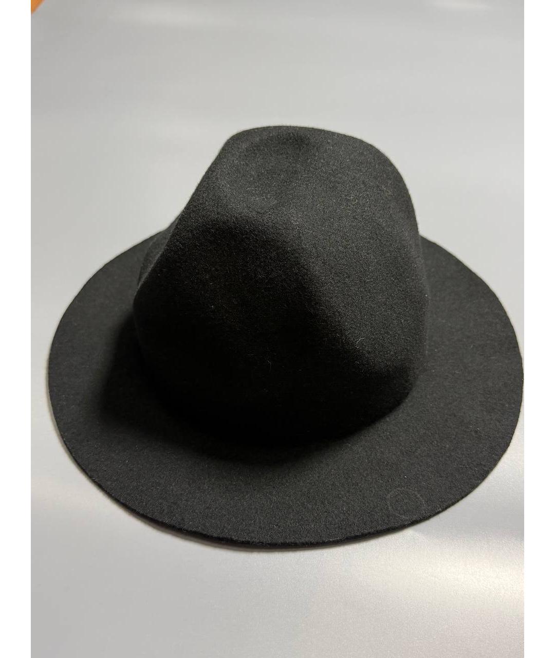 YOHJI YAMAMOTO Черная шерстяная шляпа, фото 3