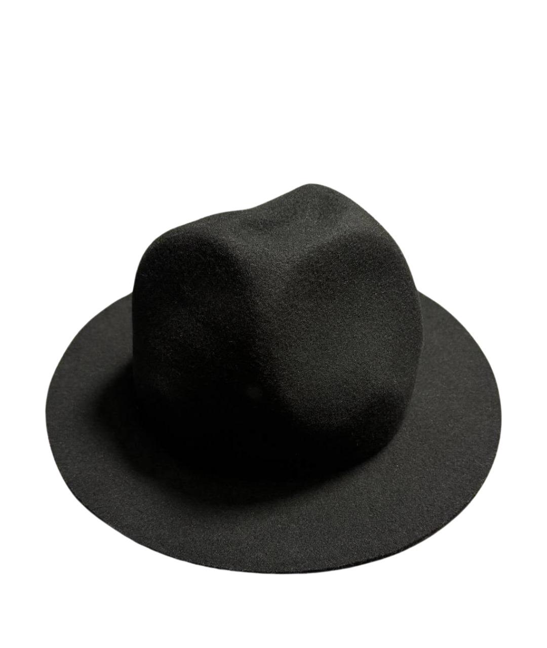 YOHJI YAMAMOTO Черная шерстяная шляпа, фото 1