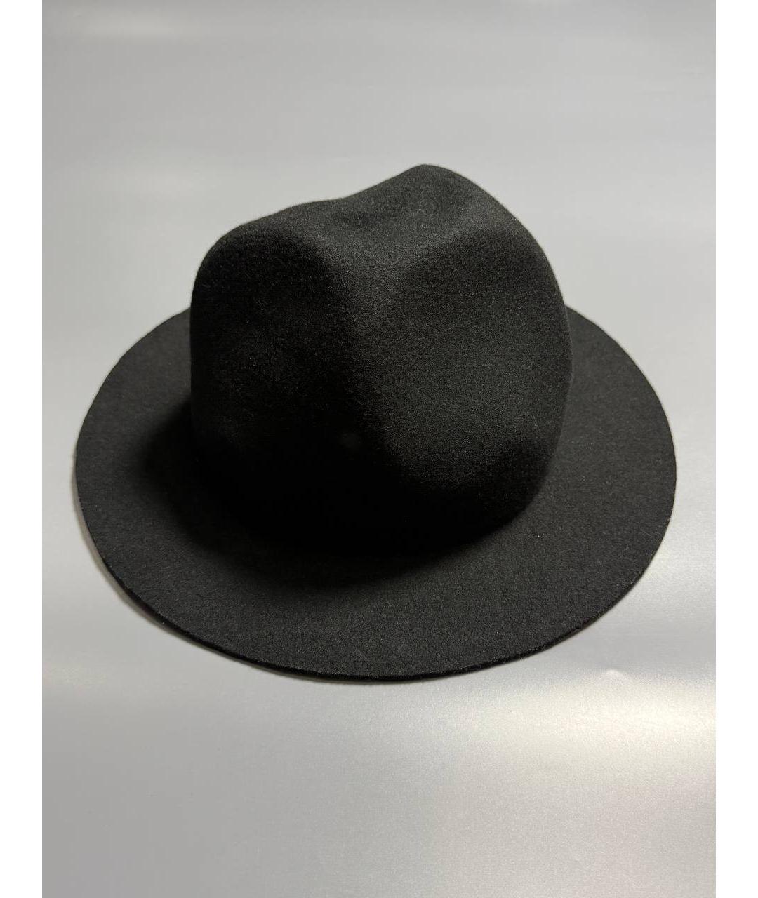 YOHJI YAMAMOTO Черная шерстяная шляпа, фото 10
