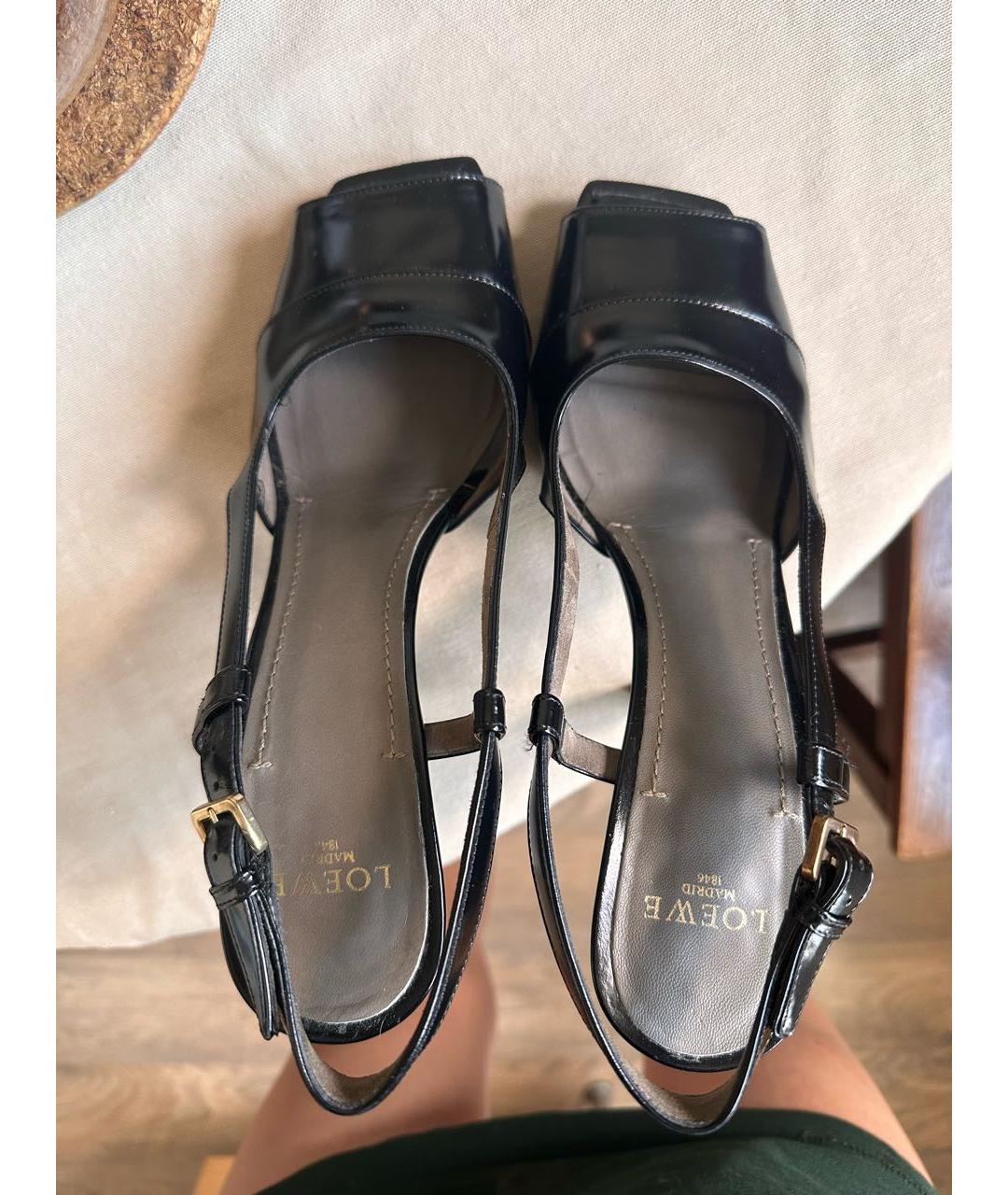 LOEWE Черные туфли из лакированной кожи, фото 3