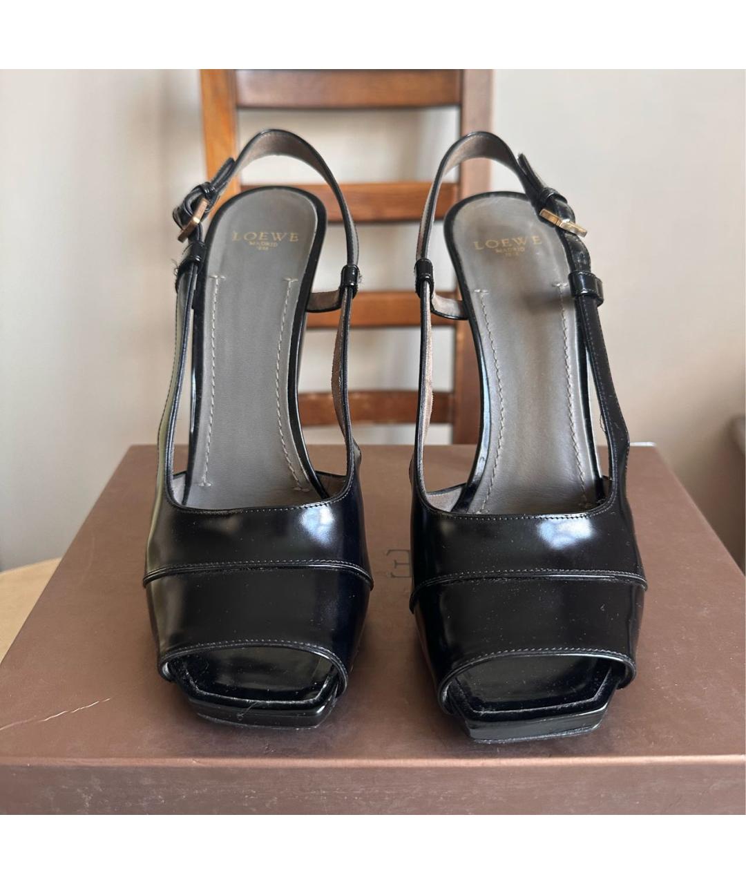 LOEWE Черные туфли из лакированной кожи, фото 2