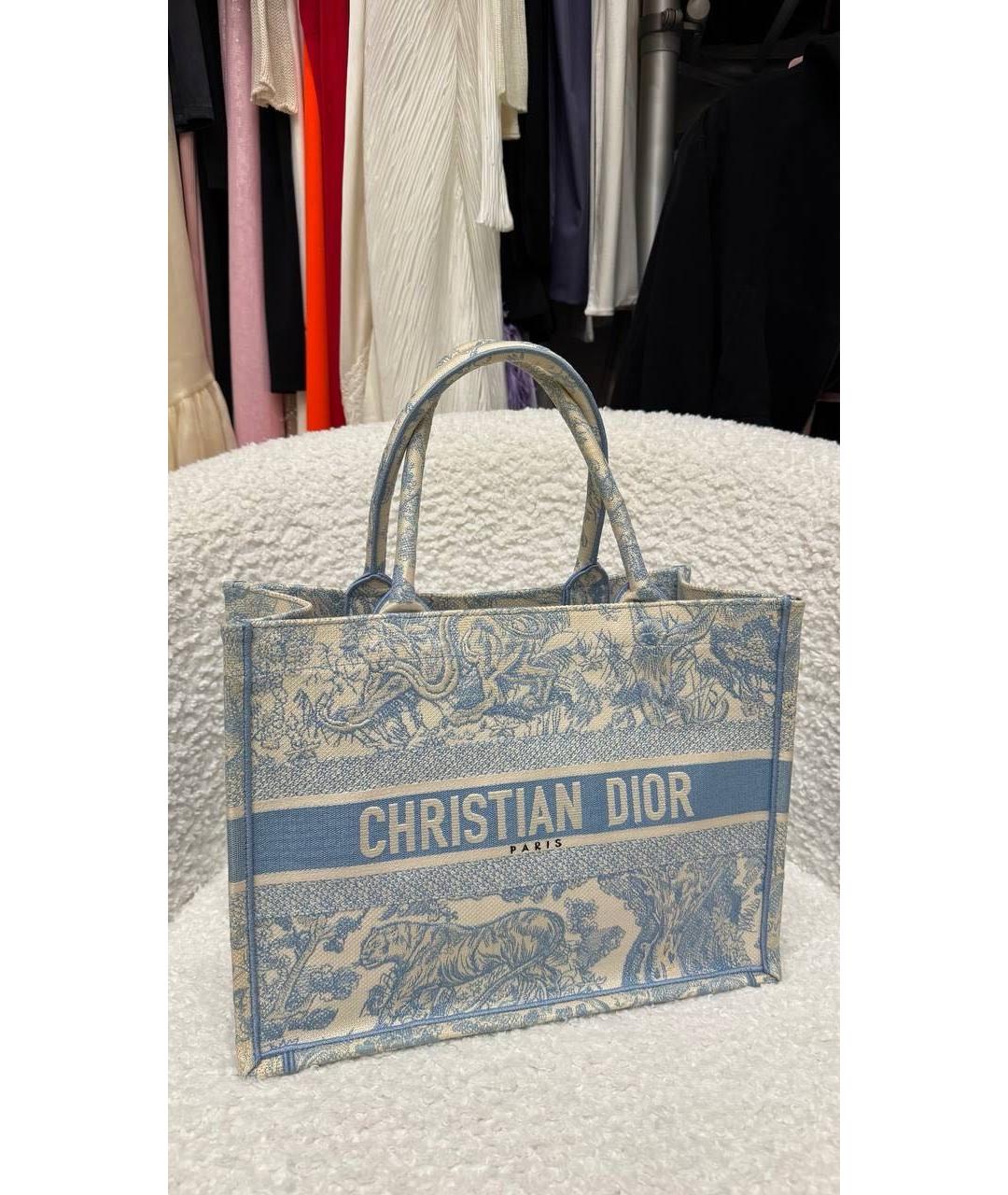 CHRISTIAN DIOR Голубая сумка тоут, фото 9