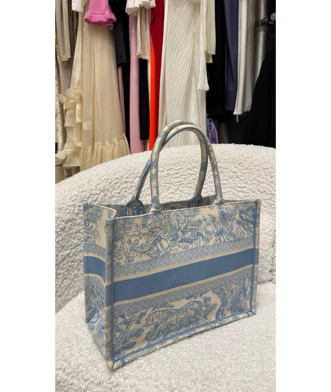CHRISTIAN DIOR Голубая сумка тоут, фото 2