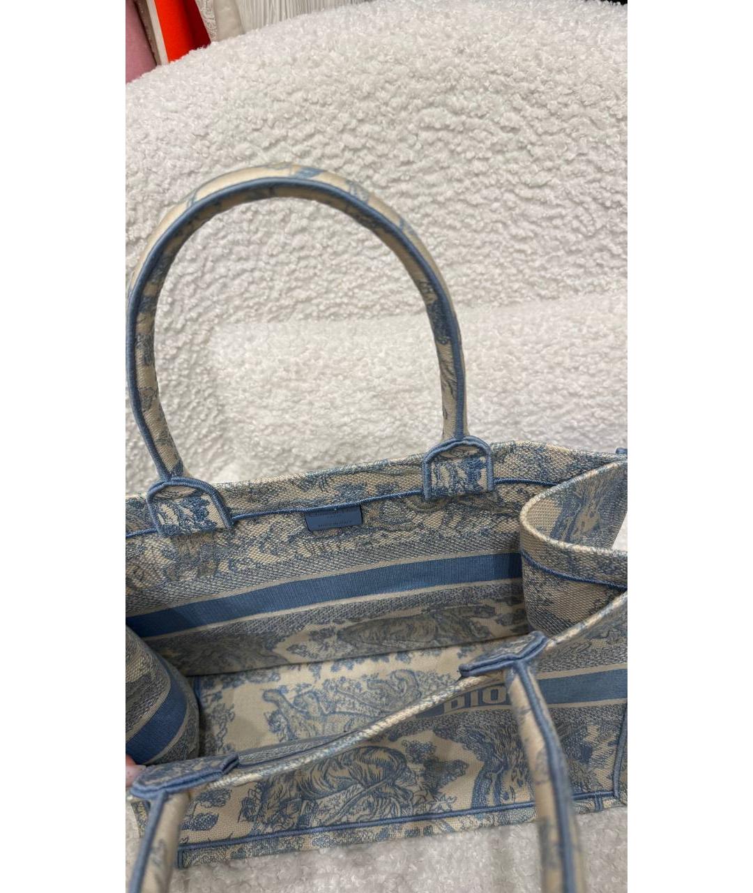 CHRISTIAN DIOR Голубая сумка тоут, фото 8