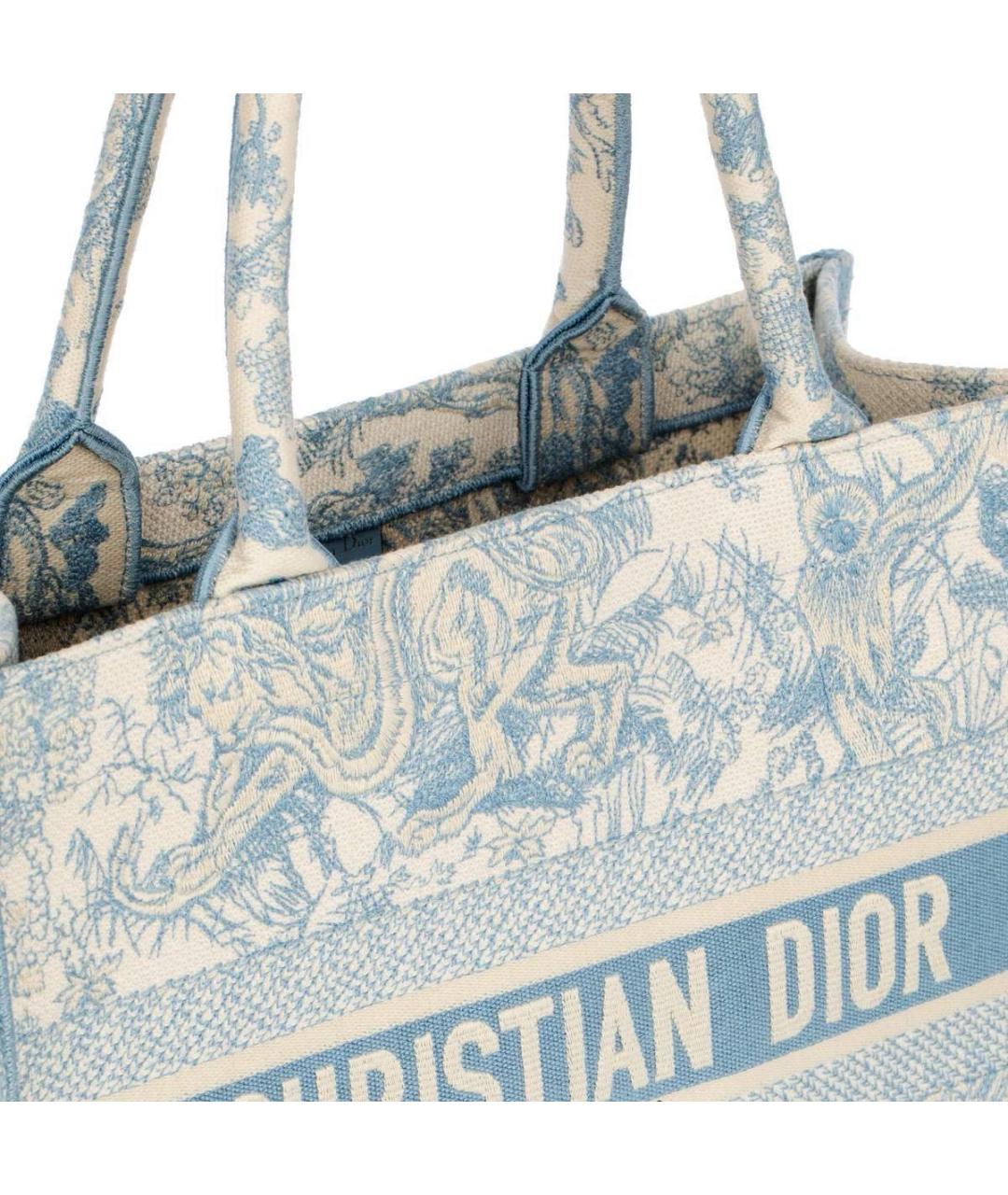 CHRISTIAN DIOR Голубая сумка тоут, фото 3