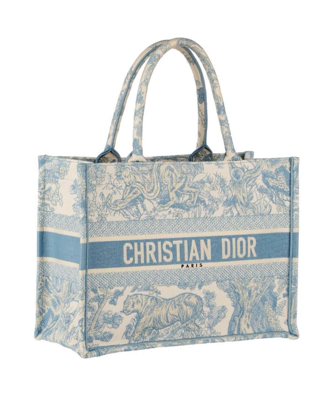 CHRISTIAN DIOR Голубая сумка тоут, фото 4