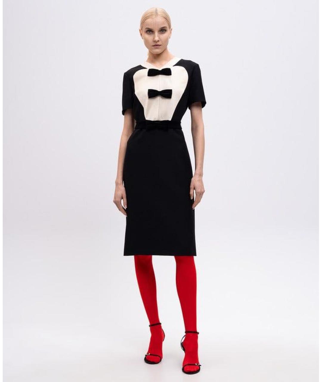 VALENTINO Черное шерстяное коктейльное платье, фото 6