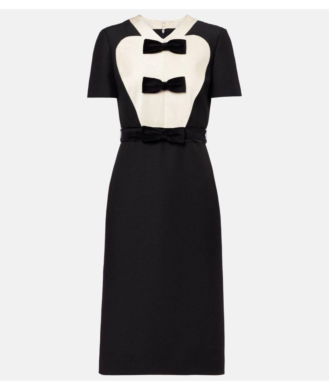 VALENTINO Черное шерстяное коктейльное платье, фото 7