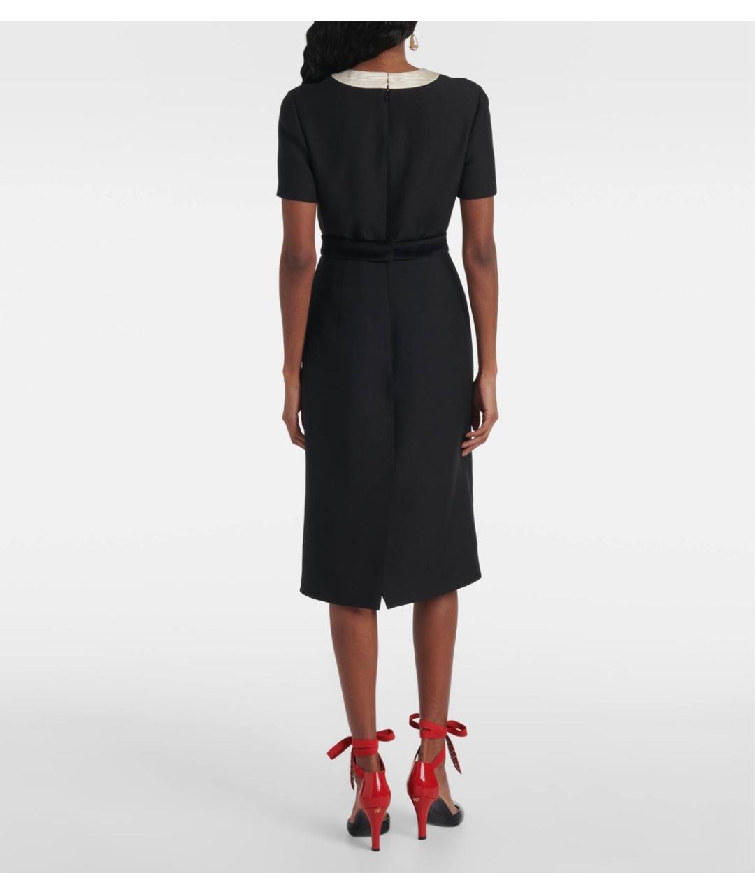 VALENTINO Черное шерстяное коктейльное платье, фото 3