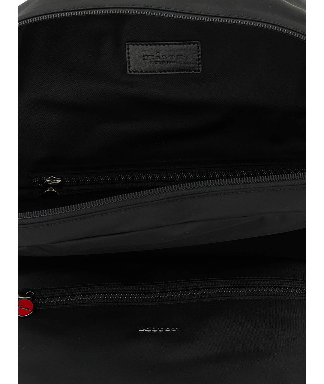 KITON Черный синтетический рюкзак, фото 4