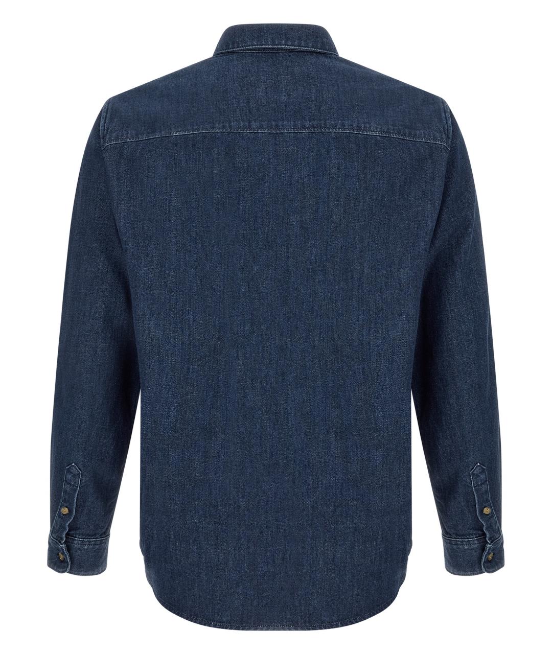 A.P.C. Синяя хлопковая кэжуал рубашка, фото 2