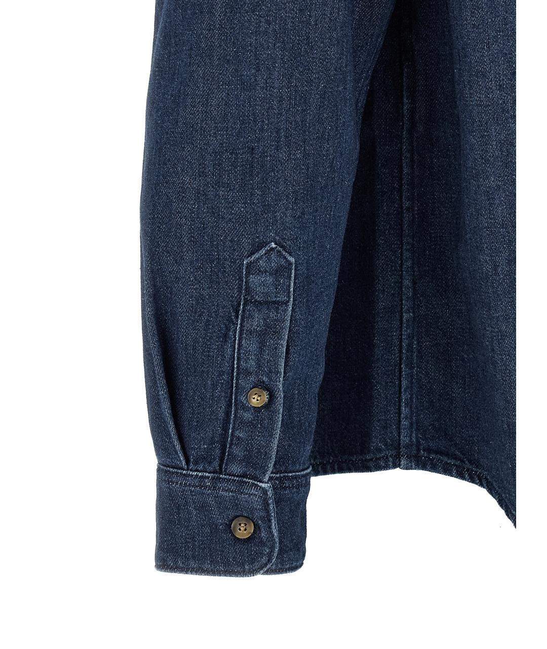A.P.C. Синяя хлопковая кэжуал рубашка, фото 4