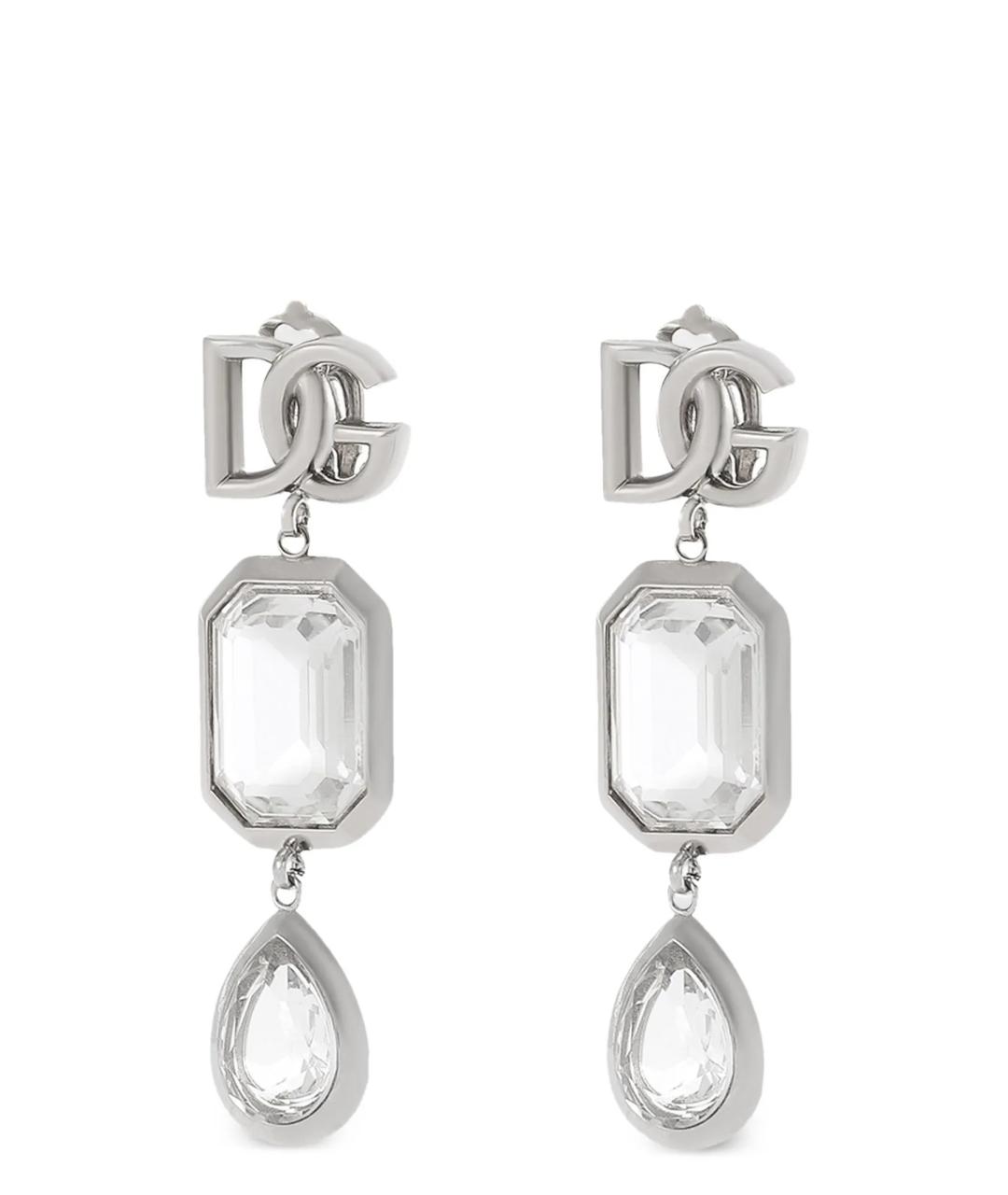 DOLCE&GABBANA Серебряные металлические серьги, фото 2