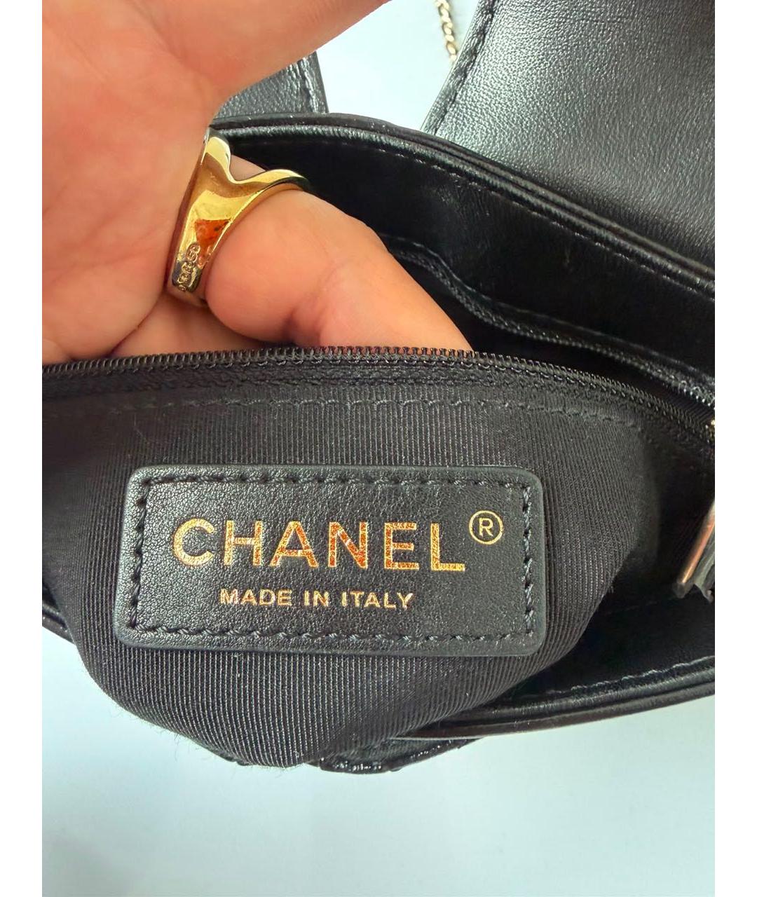 CHANEL Черная сумка через плечо, фото 5