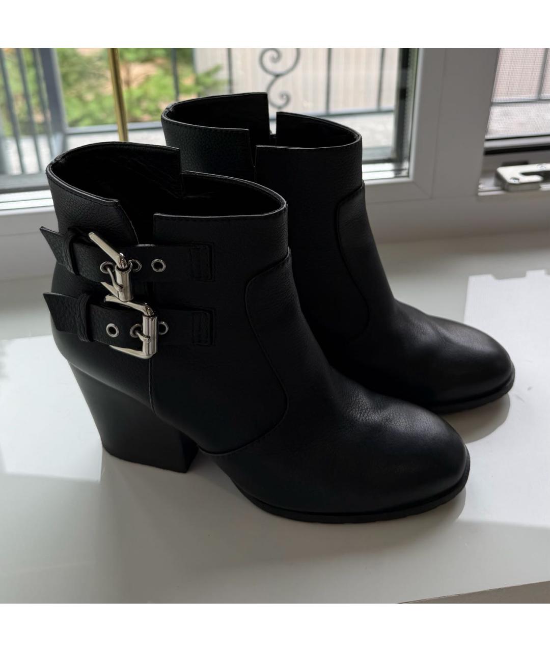 GIUSEPPE ZANOTTI DESIGN Черные кожаные ботильоны, фото 5