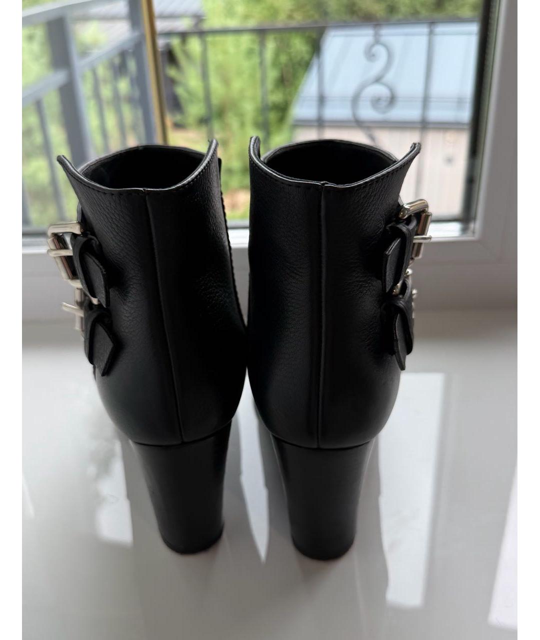 GIUSEPPE ZANOTTI DESIGN Черные кожаные ботильоны, фото 4