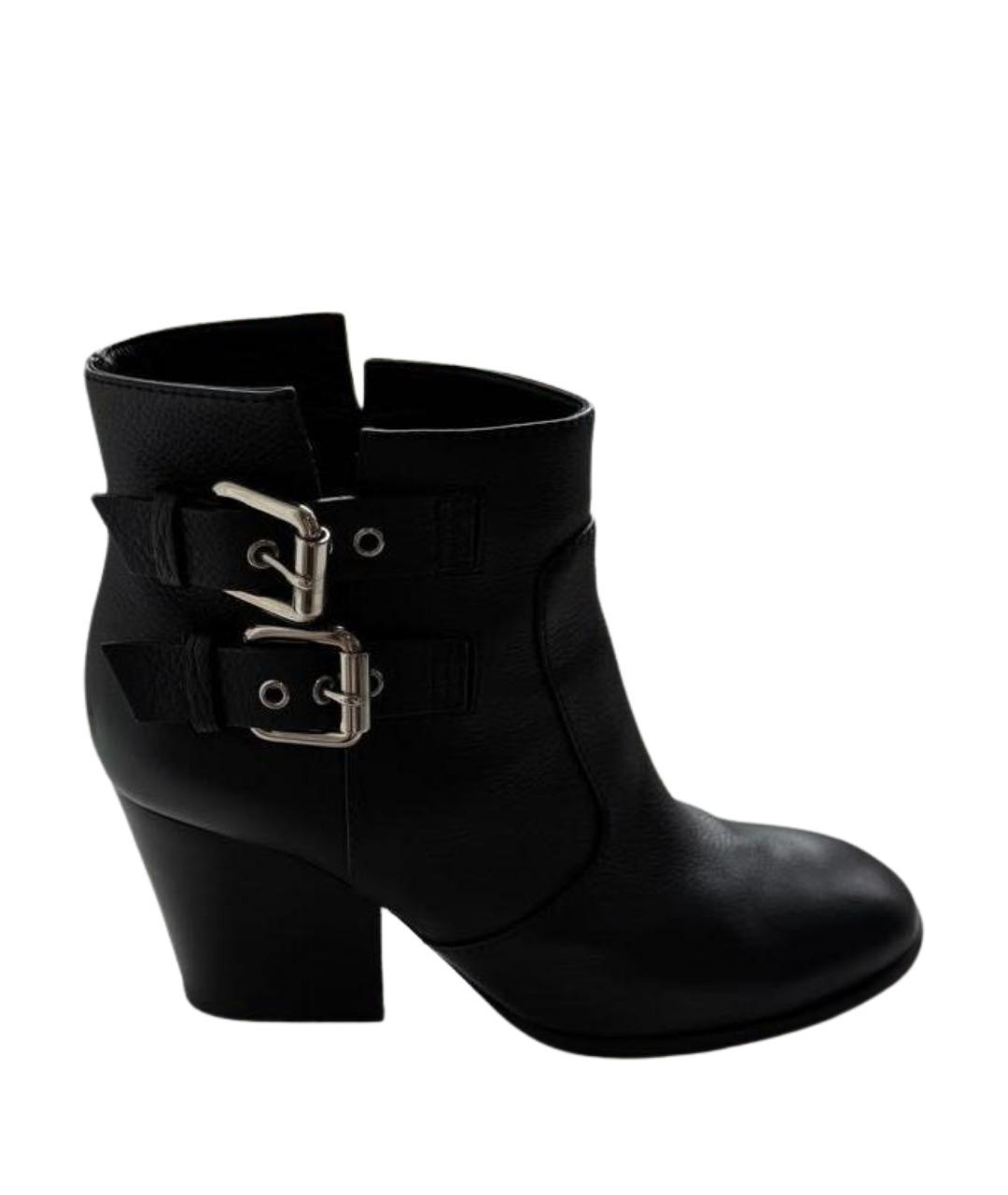 GIUSEPPE ZANOTTI DESIGN Черные кожаные ботильоны, фото 1